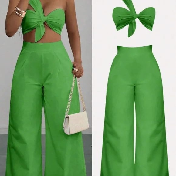 Brand New ZIVAH Wide Leg 2 Piece Trouser Set for Shein - Size Medium - Picture 4 of 8